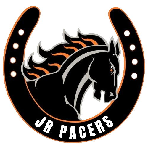 The Delaware Jr Pacers mascot — the Pacer horse